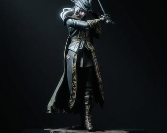 Figura coleccionable de Lady Maria de Bloodborne, pintada a mano. Estatua del personaje del juego.