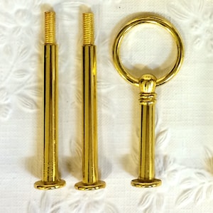 MINI Cake Stand Fittings in 2 or 3 tier Silver or Gold available Round Handle Hardware
