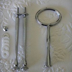 Kuchenständer Griff / Hardware 3 Tier Silber, Gold oder Bronze Oval Center Fitting