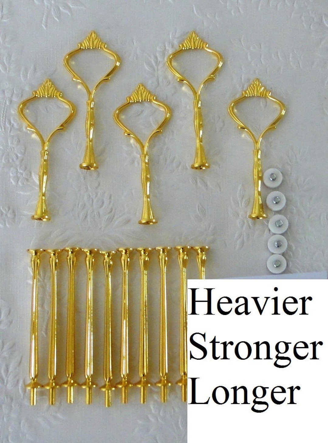 5 X 3 Tier Heavy Gold Crown Cake Stand Fittings / Handle Etsy Australia