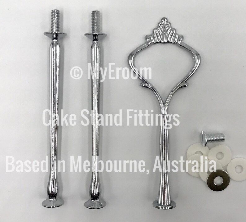 5 X 3 Tier Cake Stand Fittings SILVER HEAVY CROWN Centre Etsy