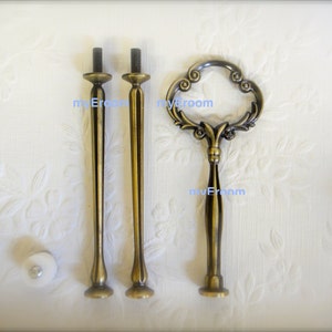 Cake Stand Handle 3 Tier BRONZE Heavy Clover Centre Fitting / Hardware High Tea