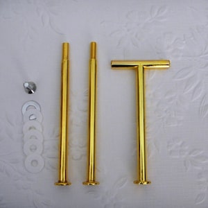 Cake Stand Handle Hardware 3 Tier GOLD or SILVER T Shape Style Centre Fitting
