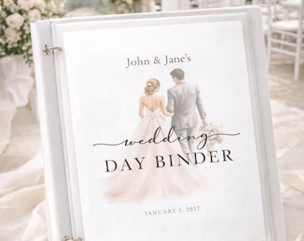 Classeur pour organisateur de mariage Canva | Organiseur journalier modifiable (téléchargement instantané)