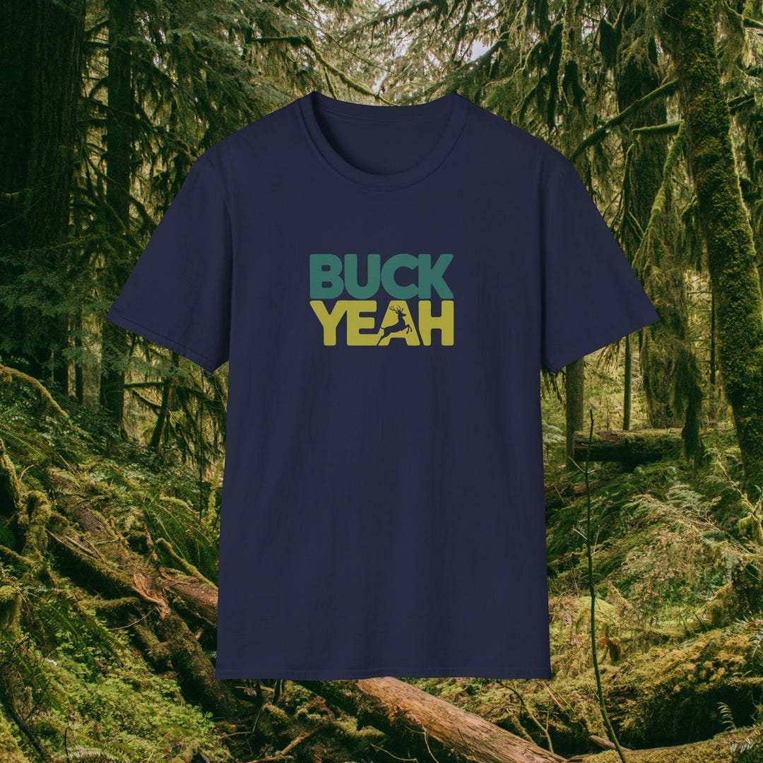 Buck Yeah T-shirt | Deer Antler Silhouette, Hunting Graphic Tee - Etsy