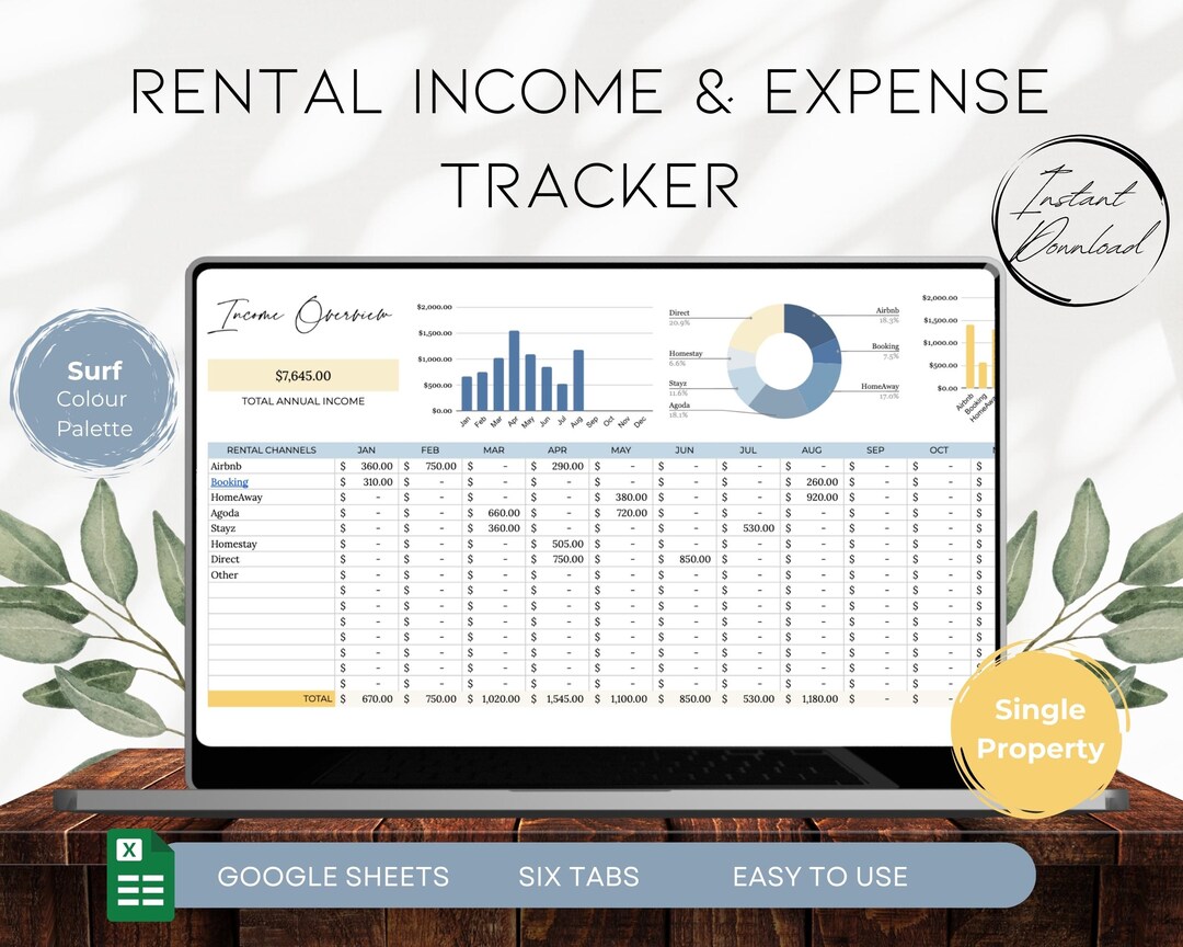 Printable Rental Bookkeeping Rental Bookkeeping | Airbnb Bookkeeping | Airbnb Host Template | Rental ...