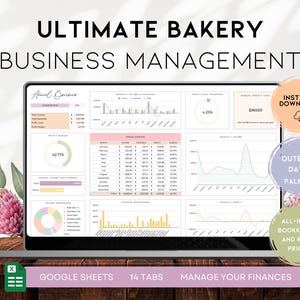 Ultimative Kalkulationstabelle für Bäckereien, Rezeptkostenrechner, Buchhaltung für Bäcker, kleine Bäckerei-Tracker, digitaler Download | BS012 - 04
