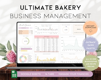 Ultimate Bakery Business Spreadsheet, Recipe Cost Calculator, Bookkeeping for Bakers, Small Bakery Tracker, Digital Download | BS012 - 04