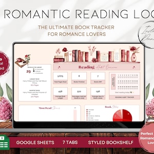 Ultimate Reading Book Tracker Spreadsheet | Personal Library | Digital Book Library | Yearly Book Planner | Book Club Log | BS016 - 01