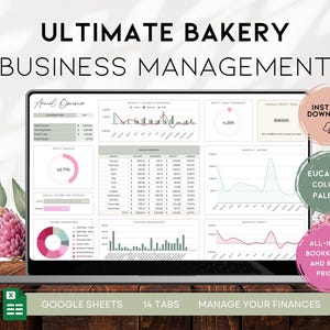 Ultimative Kalkulationstabelle für Bäckereien, Rezeptkostenrechner, Buchhaltung für Bäcker, kleine Bäckerei-Tracker, digitaler Download | BS012 - 01