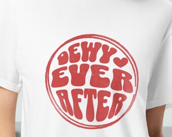Dewy Ever After T Shirt, Comfort Colors Bride, Retro Future Mrs Tee, Engagement Era Top, Funny Bride Outfit, Makeup Lover Gift