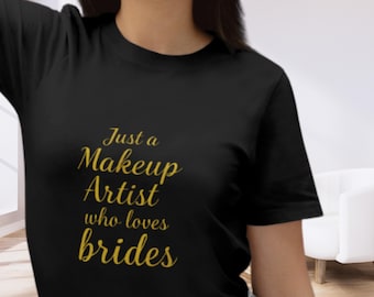 Makeup Artist Wedding Shirt, MUA Bridal Team Tee, Beauty Pro Apparel, Gold Artist T-shirt, DiGlam WedCo Boutique