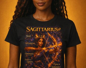 Sagittarius Zodiac Archer Shirt, Cosmic Astrology Tee, Bold Adventurous Horoscope Apparel