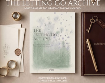 End of Life Planner Printable & Legacy Journal | Letting Go Final Wishes PDF | Light Academia Death Planning Printable