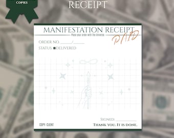 Vision Board Printable, Abundance Check, Reality Shifting Script, Manifestation Receipt, Lucky Girl Syndrome, Wealth Ritual PDF