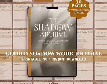 Guided Shadow Work Journal for Self-Reflection & Inner Child Healing | 30-Page Printable PDF