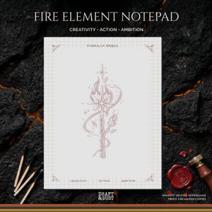 DnD Campaign Journal, Book of Shadows PDF, Grimoire Blank Pages, ADHD Action Plan, Fire Element Print, Passion Project, Spell Book