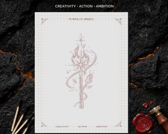 DnD Campaign Journal, Book of Shadows PDF, Grimoire Blank Pages, ADHD Action Plan, Fire Element Print, Passion Project, Spell Book