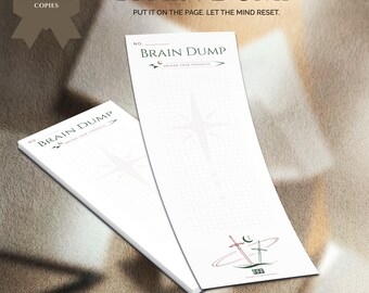ADHD Brain Dump Printable, Dark Academia Planner Insert, Mental Declutter Page, Neurodivergent Overthinking Journal, Vintage PDF Template