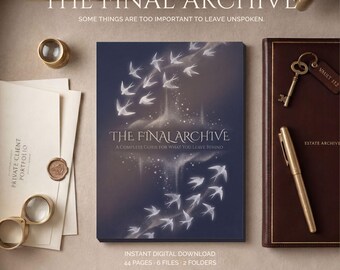 End of Life Planner Printable | Legacy Journal & Final Wishes Planner | Death Planner PDF | Estate Planning | Dark Academia