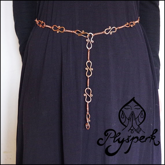 Hand Forged Copper Belt - Medieval Belt, LARP Belt - Etsy display picture 3