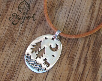 By the River under the Stars - Sterling silver necklace