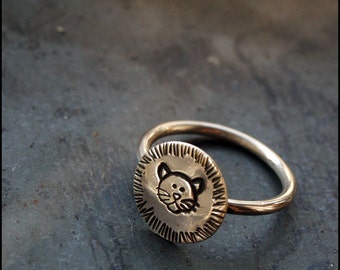 Cat ring - Sterling silver ring