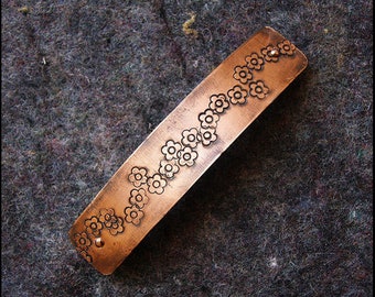 Flowers - Copper hair clip