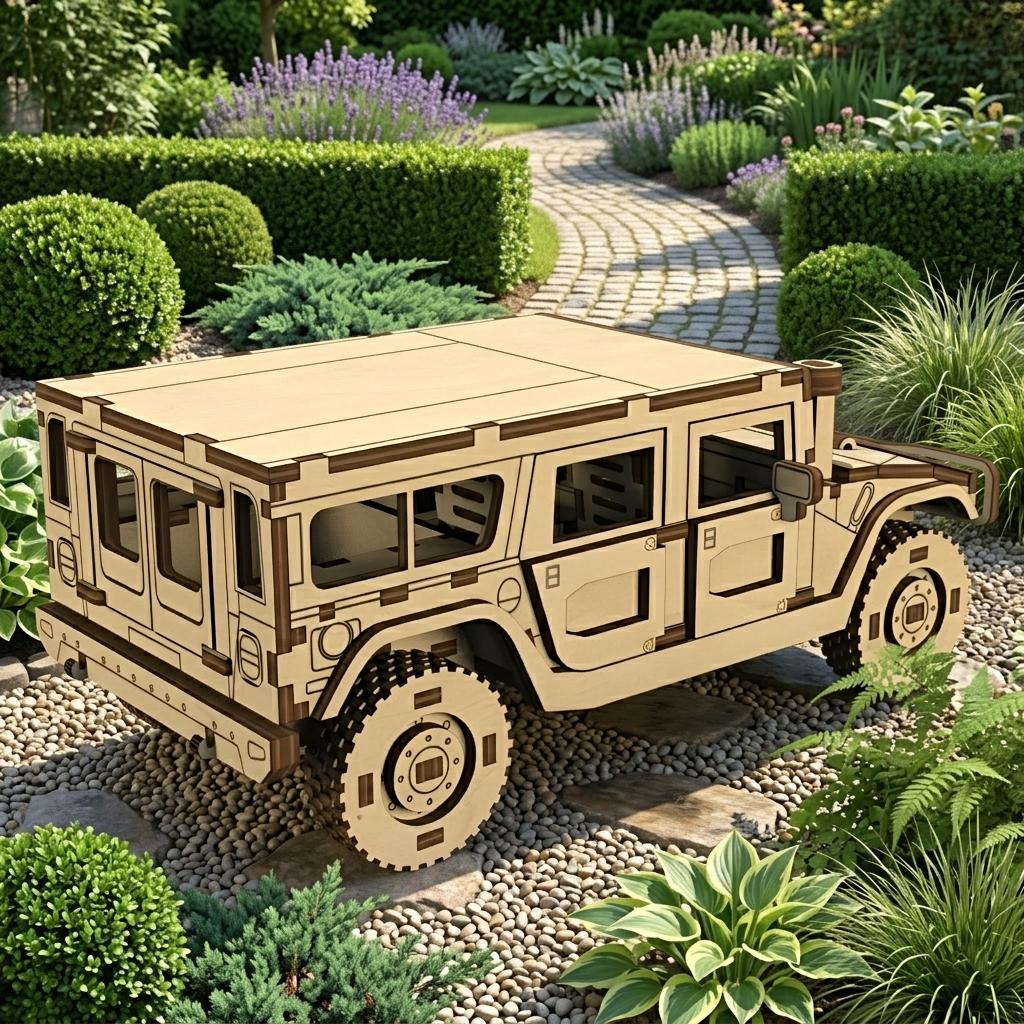 High Quality Model Hummer H1 3D Puzzle Laser Cut Model .svg .dfx Files ...