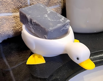 High Quality Duck Soap Dish Water Drain Bathroom & Kitchen Organization Soap Multi Color Holder 3D Model STL File Digital Download