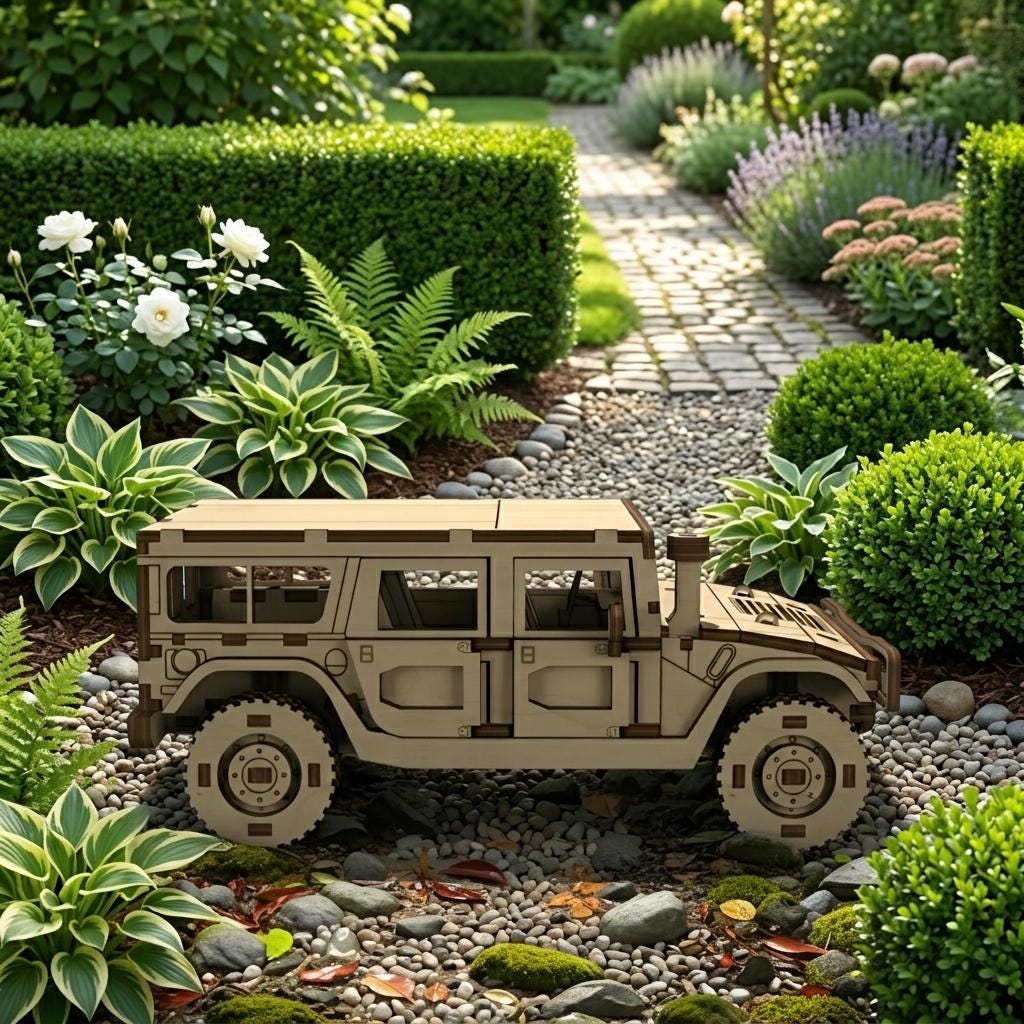 High Quality Model Hummer H1 3D Puzzle Laser Cut Model .svg .dfx Files ...