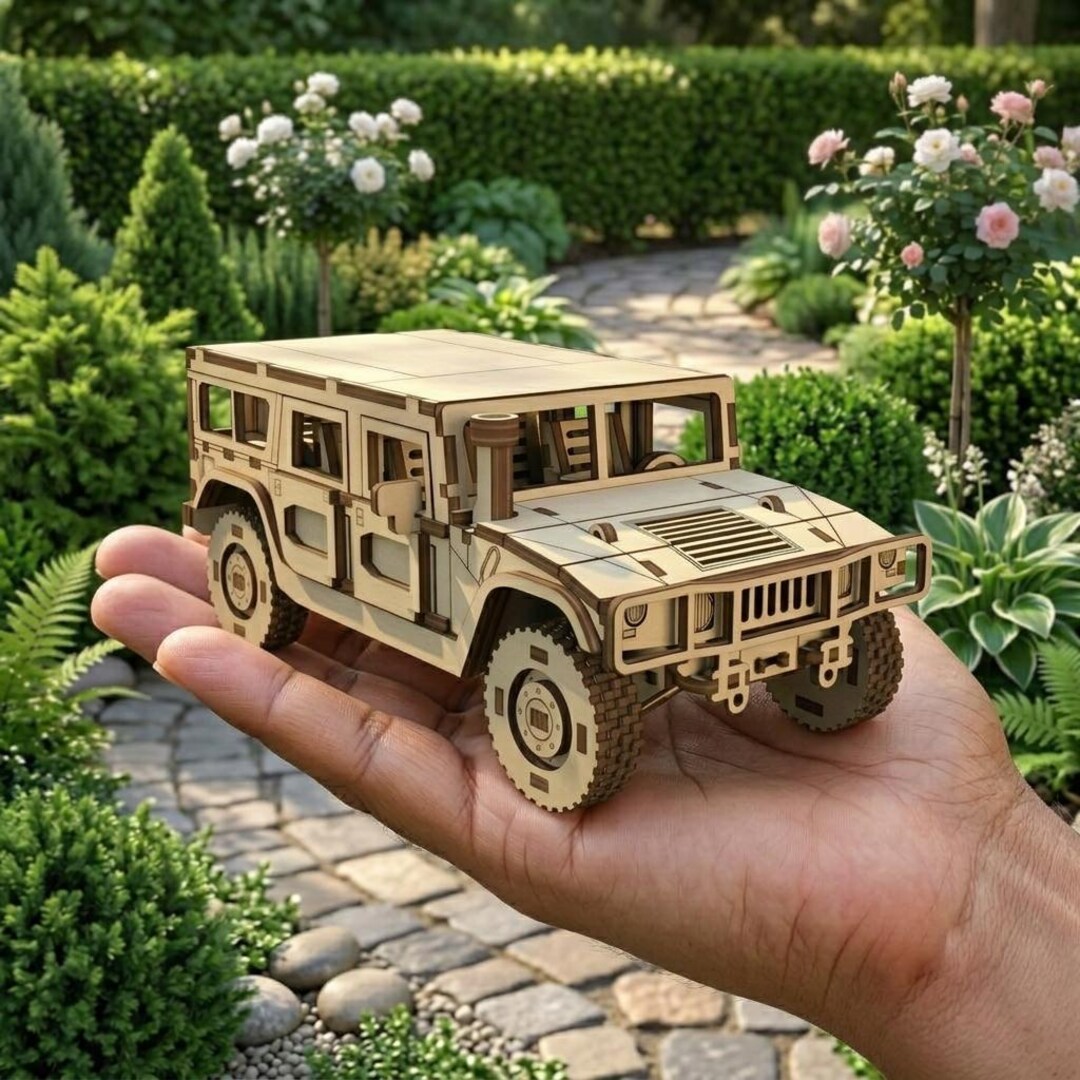 High Quality Model Hummer H1 3D Puzzle Laser Cut Model .svg .dfx Files ...