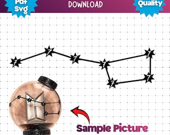 BTS OT7 Big Dipper Digital Download, BTS Arirang World Tour Decor, BTS Party Supplies,  K-Pop Decor (Png, Png, Svg)