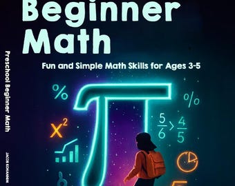Preschool Beginner Math eBook PDF | Early Learning Math Workbook | Counting Numbers & Shapes | Digital Download