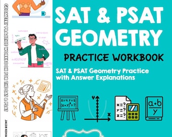 SAT & PSAT Geometry Practice Workbook | Test Prep Study Guide (Digital Download)