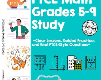 FTCE Math Grades 5-9 Study Guide | Florida Teacher Certification Prep (Digital Download)