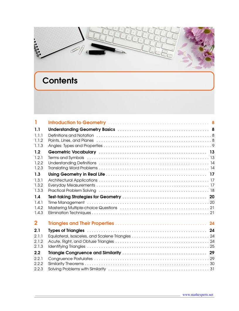SAT & PSAT Geometry Practice Workbook | Test Prep Study Guide (digital ...