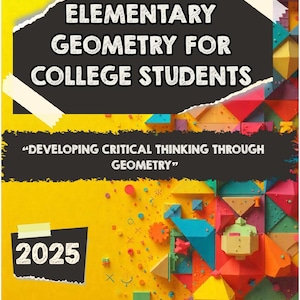 Elementär geometri för högskolestudenter PDF, geometristudiehandledning, mattearbetsbok och övning, digital nedladdning