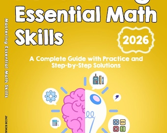 Mastering Essential Math Skills eBook PDF | Complete Math Practice Workbook | Study Guide | Digital Download