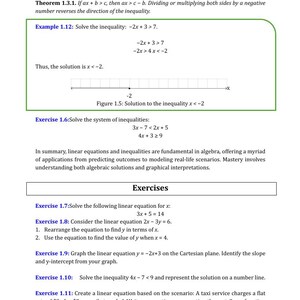 Matemáticas básicas / Cuaderno de ejercicios de matemáticas para principiantes / Práctica de aritmética y guía de estudio / Descarga digital imagen 5