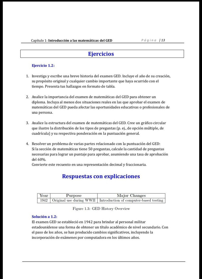 GED Math Exam Prep Workbook, Step-by-step Lessons, Practice Questions ...