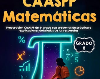 California CAASPP Matemáticas 8.º Grado PDF, Guía de Preparación del Examen en Español, Descarga Digital