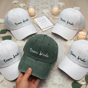 Chapeau de mariée équipe personnalisé, Casquettes de baseball EVJF, Chapeau femme de soirée, Chapeaux de mariée pour mariée, Casquettes assorties pour mariage, Ambiance festive