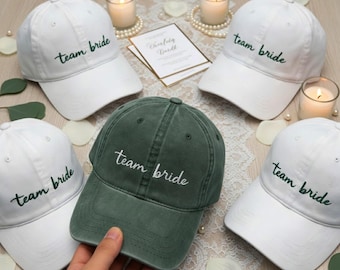 Custom Team Bride Hat, Bachelorette Party Baseball Caps, Wife of the Party Hat, Bridal Shower Hats, Wedding Party Matching Caps, Party Vibes