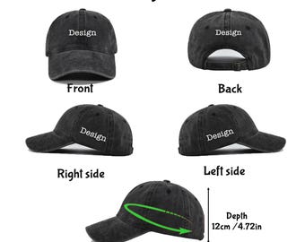Embroidery Upgrade Add-On, Custom Embroidered Text for Hat, Personalized Stitching Service, Price Difference Listing, Cap Customization