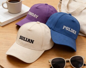 Custom Logo Embroidered Hat, Embroidered Cap with Custom Text, Plant Daddy Hat, Classic Cotton Baseball Caps, Dad Mom, Business or Party
