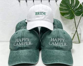 Embroidered Camp Bachelorette Hat, Personalized Bachelorette Party Hats, Unisex Baseball Cap, Bridal Party Gift, Bridal Shower Gift