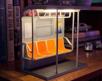 NYC Subway Train Lamp | 3D Printed Ambient Desk Light