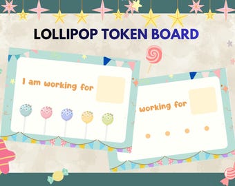 Candy Lollipop Reward Chart for Kids | ABA Token Board Printable | Progress  | Behavior System | IDigital Download (2 Sizes)