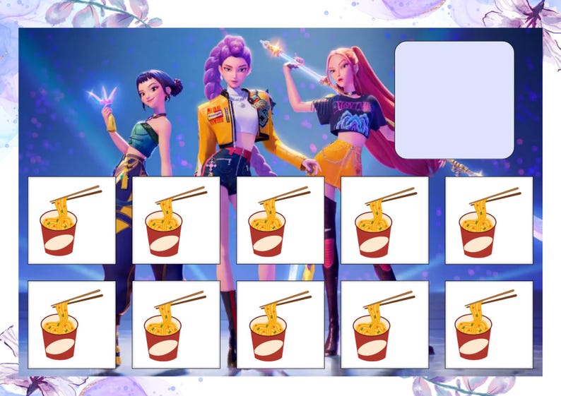 Printable K-pop Demon Hunters Token Board | ABA Behavior Chart for Kids ...